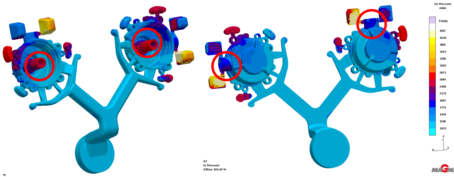 Air pressure criteria from simulation 